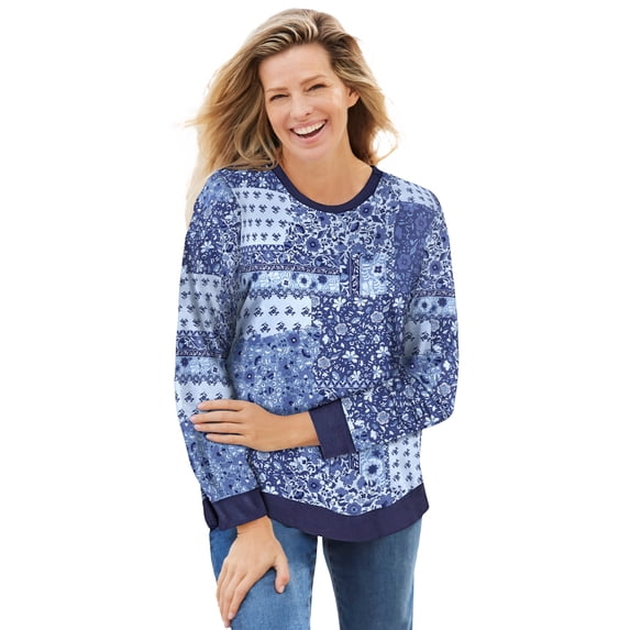 Woman Within Plus Size Printed Sweatshirt