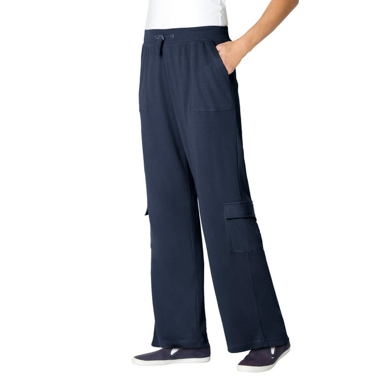 Woman Within Women's Plus Size Elastic-Waist Soft Knit Pant Pant