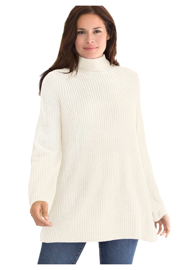 Plus Size Pullover Shaker Swing Sweater