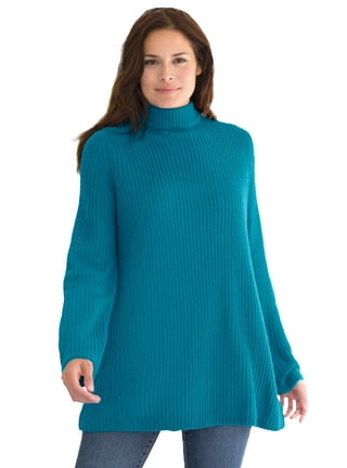 Terra & Sky Women's Plus Size Shaker Knit Sweater 