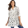 thumbnail image 1 of Woman Within Plus Size Rayon Pintucked Effortless Tunic Blouse, 1 of 6