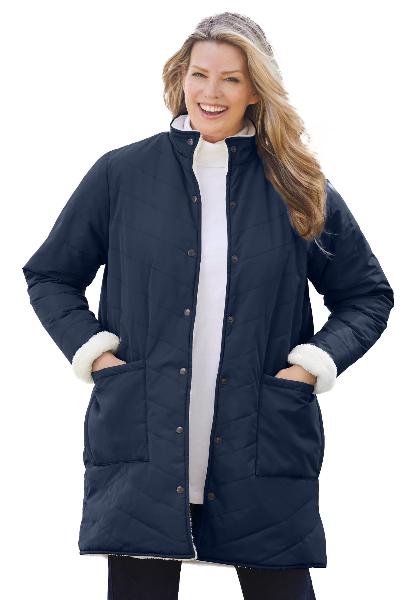 Men's Plus Size Reversible Puffer Coat - Stylish Autumn & Winter Outdoor Jacket with Zipper - Cold-Proof Solid Color Parka main image 0