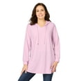 thumbnail image 1 of Woman Within Plus Size Rib-Knit Sherpa Hoodie Sweatshirt, 1 of 4