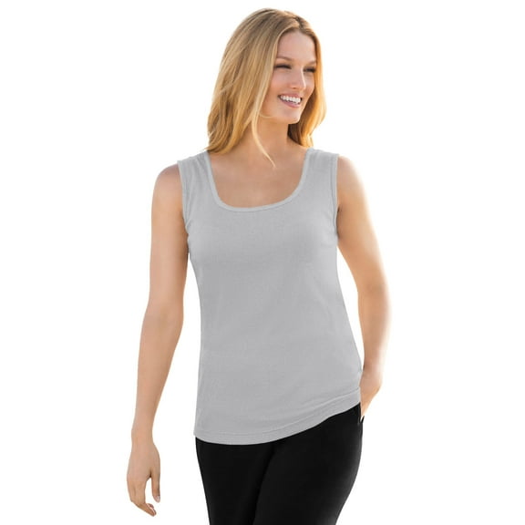 Woman Within Plus Size Rib Knit Tank
