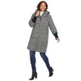 thumbnail image 1 of Woman Within Plus Size Rib-Knit Trim Wool Blend Coat, 1 of 3