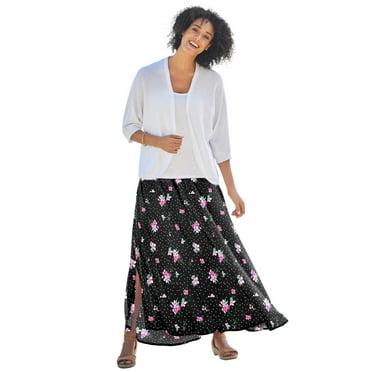 Woman Within Plus Size Rib Trim Cardigan Shrug