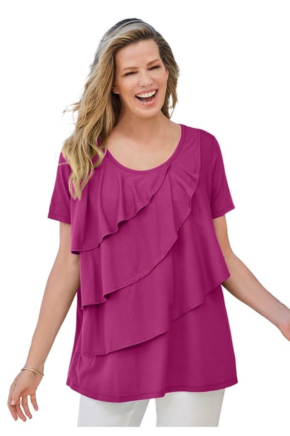 Plus Size Ruffle Tee