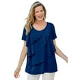 thumbnail image 1 of Woman Within Plus Size Ruffle Tee, 1 of 6