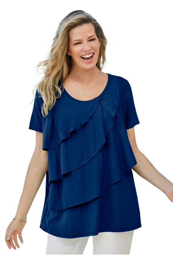 Plus Size Ruffle Tee