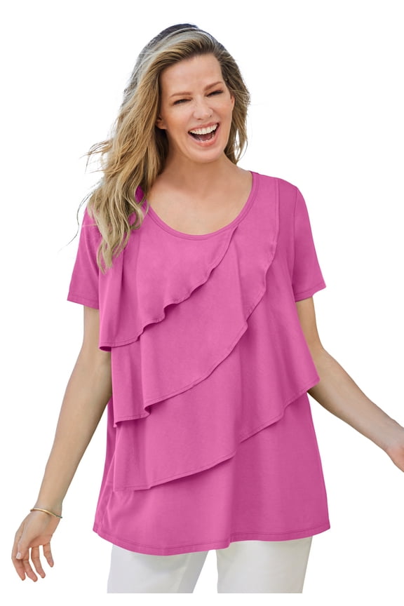 Plus Size Ruffle Tee