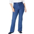 thumbnail image 1 of Woman Within Plus Size Stretch Built-In Slimming Panel Bootcut Jeans, 1 of 5