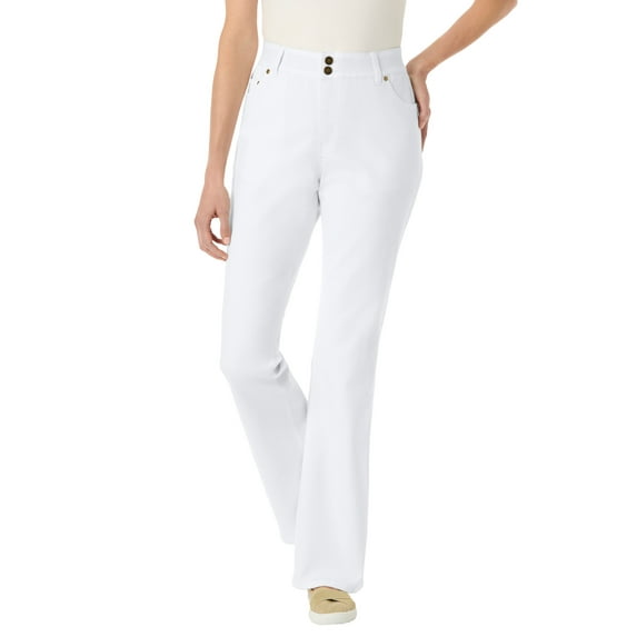 Woman Within Women's Plus Size Secret Solutions; Tummy Smoothing Bootcut Denim Jean