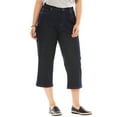 thumbnail image 1 of Woman Within Plus Size Stretch Built-In Slimming Panel Capri Jeans, 1 of 5