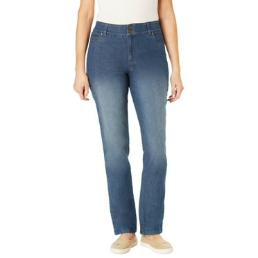 Woman Within Plus Size Secret Solutions; Tummy Smoothing Straight Leg Denim Jean