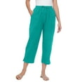 thumbnail image 1 of Woman Within Plus Size Seersucker Capri Pant, 1 of 5