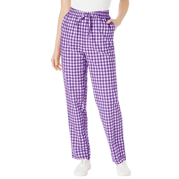 Woman Within Plus Size Petite Seersucker Pant
