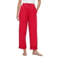 thumbnail image 1 of Woman Within Plus Size Petite Seersucker Pull-On Elastic-Waist Pants, 1 of 6