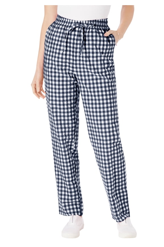 Plus Size Petite Seersucker Pant