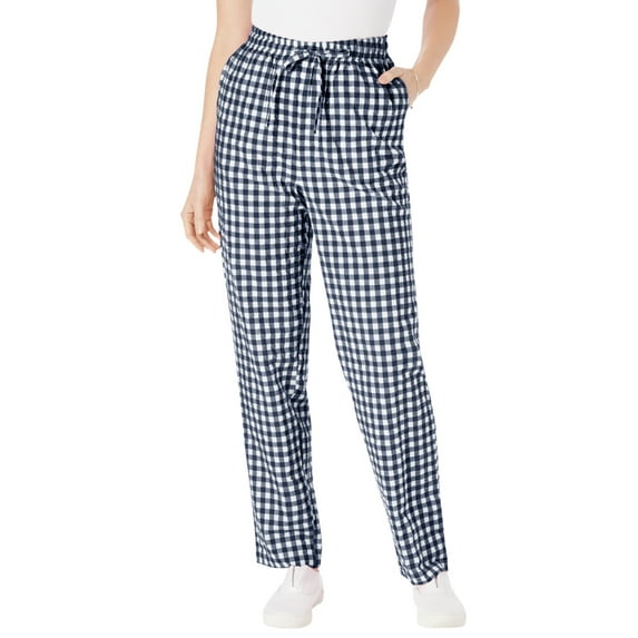 Woman Within Plus Size Petite Seersucker Pant