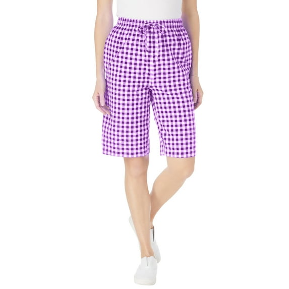 Woman Within Women's Plus Size Seersucker Short