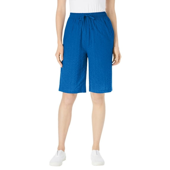 Woman Within Plus Size Seersucker Short
