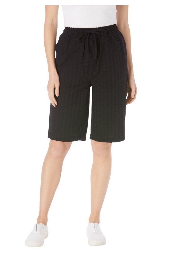 Plus Size Seersucker Short