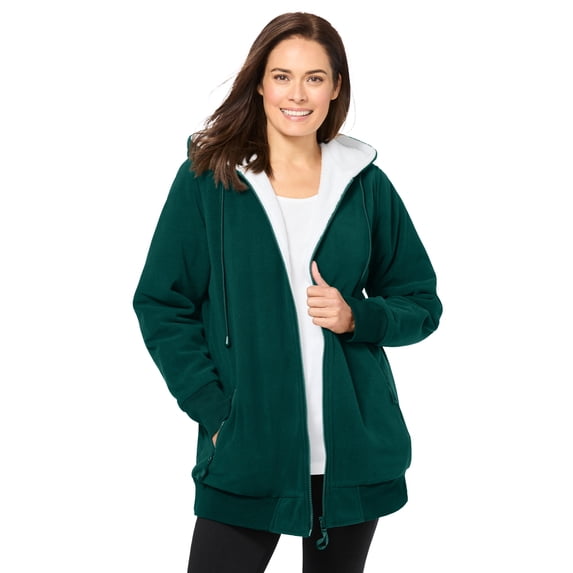 Woman Within Plus Size Sherpa Fleece Jacket