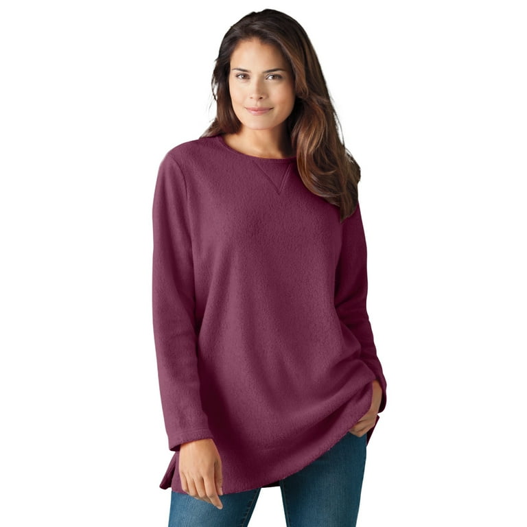 Women's plus size sherpa pullover new arrivals