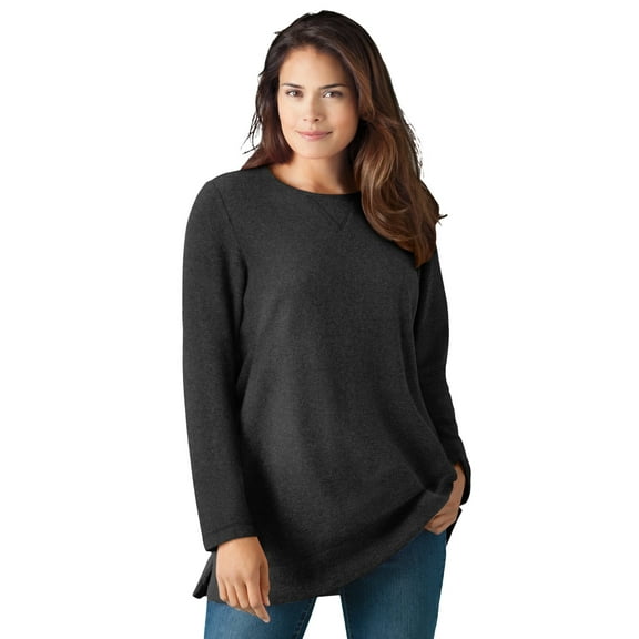 Woman Within Plus Size Sherpa Sweatshirt