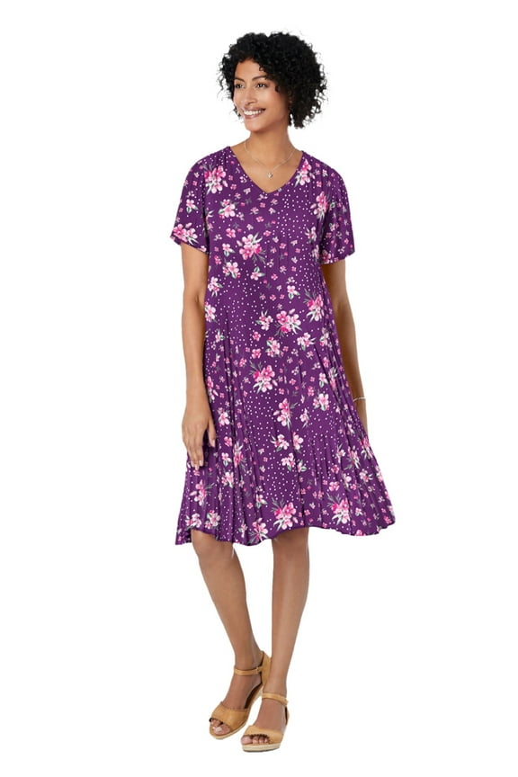 Plus Size Short Crinkle Dress