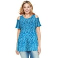 thumbnail image 1 of Woman Within Women's Plus Size Short-Sleeve Cold-Shoulder Tee, 1 of 6