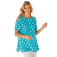 thumbnail image 1 of Woman Within Plus Size Short-Sleeve Cold-Shoulder Tee, 1 of 6