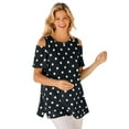 thumbnail image 1 of Woman Within Plus Size Short-Sleeve Cold-Shoulder Tee, 1 of 6