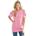 thumbnail image 1 of Woman Within Plus Size Short-Sleeve Cold-Shoulder Tee, 1 of 6