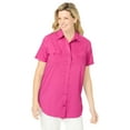 thumbnail image 1 of Woman Within Plus Size Short-Sleeve Cotton Campshirt, 1 of 6