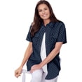 thumbnail image 1 of Woman Within Plus Size Short-Sleeve Cotton Campshirt, 1 of 6