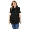 thumbnail image 1 of Woman Within Plus Size Short-Sleeve Cotton Campshirt, 1 of 4
