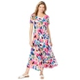 thumbnail image 1 of Woman Within Women's Plus Size Petite Short-Sleeve Crinkle Dress, 1 of 6