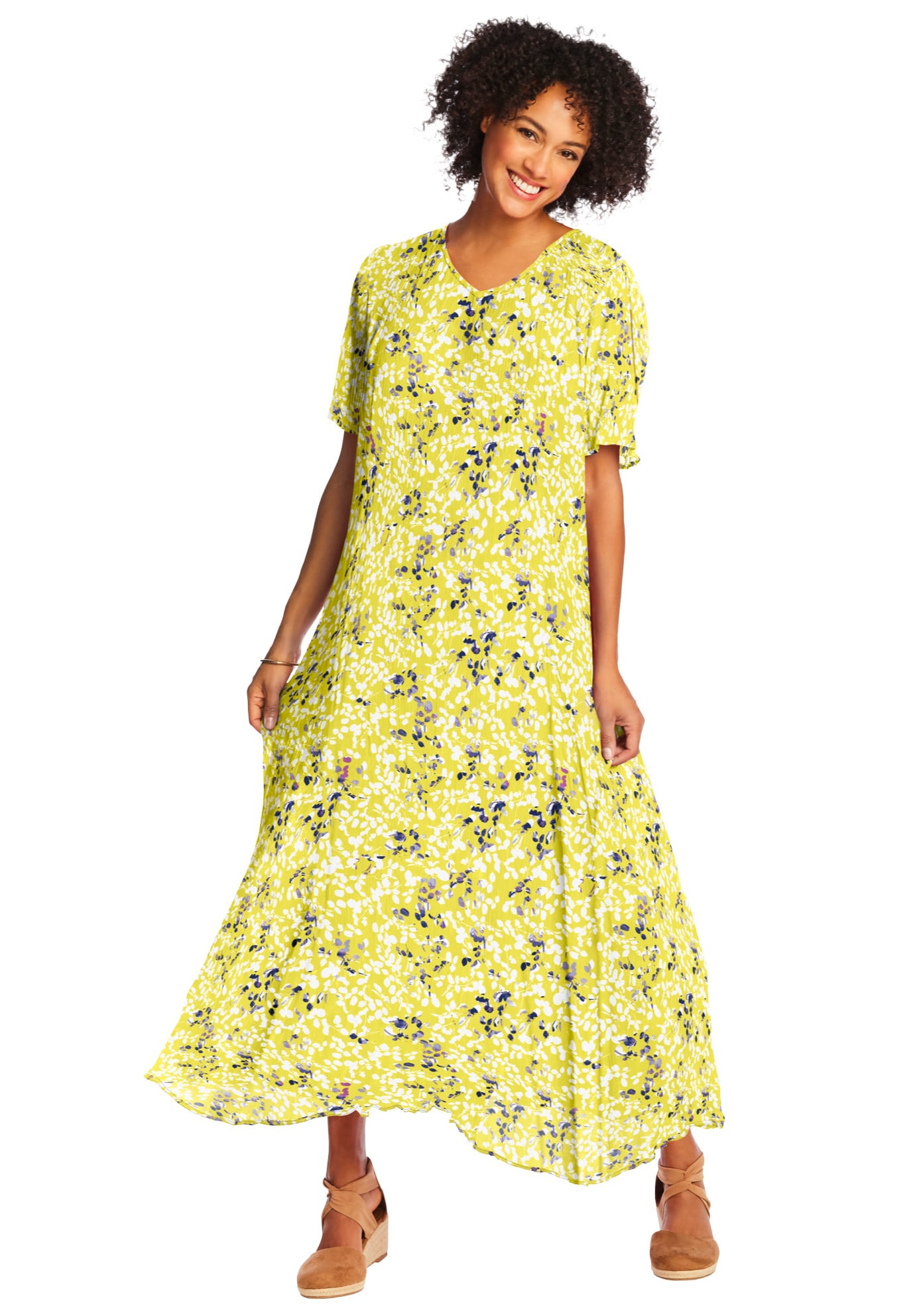 hydrangea dress women Sail to Sable Hydrangea Eyelet V-Neck Button Front Dress HYDRANGEA/WHITE Eyelet / XXS / SU2333