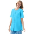 thumbnail image 1 of Woman Within Plus Size Short-Sleeve Crinkle Shirt, 1 of 3