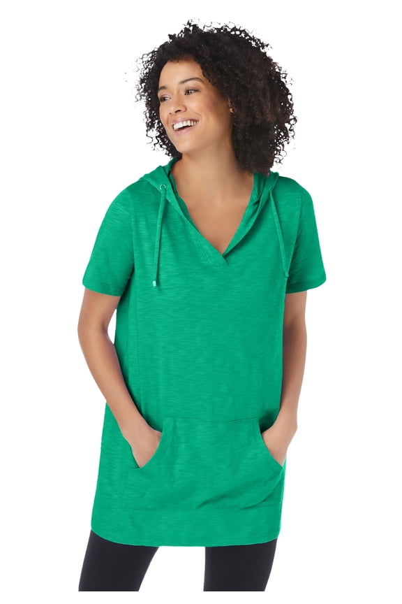 Plus Size Short-Sleeve Hoodie
