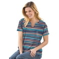 thumbnail image 1 of Woman Within Plus Size Notch-Neck Pocket Tee, 1 of 6