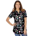 thumbnail image 1 of Woman Within Plus Size Notch-Neck Pocket Tee, 1 of 6