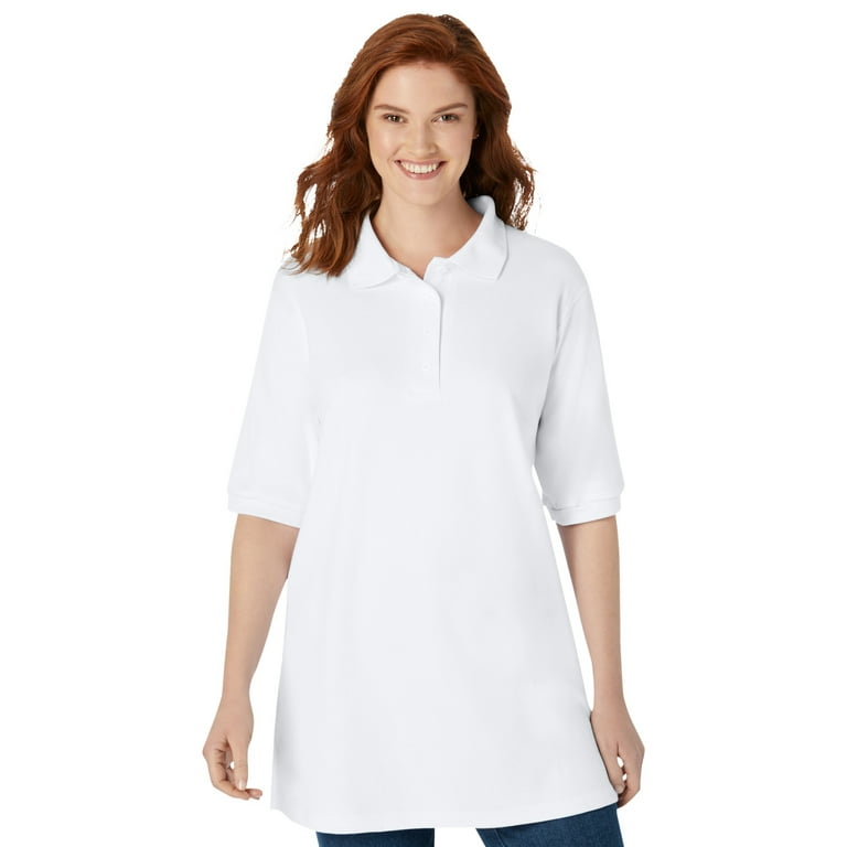 walmart women's plus size polo shirts