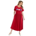 thumbnail image 1 of Woman Within Plus Size Short-Sleeve Scoopneck Empire Waist Dress, 1 of 5