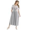 thumbnail image 1 of Woman Within Plus Size Short-Sleeve Scoopneck Empire Waist Dress, 1 of 5