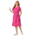 thumbnail image 1 of Woman Within Plus Size Side Knot Tee Dress, 1 of 1
