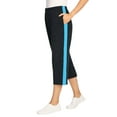 thumbnail image 1 of Woman Within Plus Size Side-Stripe Cotton French Terry Capri, 1 of 4