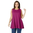 thumbnail image 1 of Woman Within Plus Size Sleeveless Fit-And-Flare Tunic Top, 1 of 4