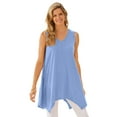 thumbnail image 1 of Woman Within Plus Size Sleeveless Hanky Hem Tunic, 1 of 3